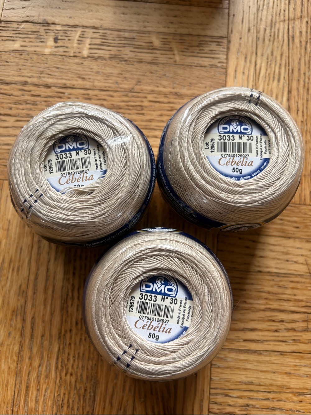 DMC Cébélia 3033 100% Double Mercerized Combed Crochet Cotton Thread Size 30/50g